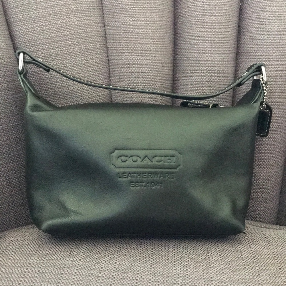 Coach leather ware small black purse